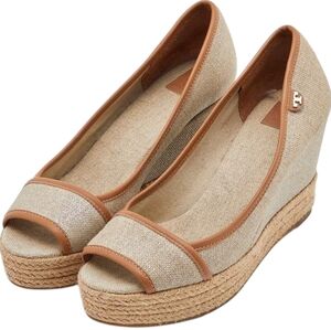 Tory Burch Beige and Tan Wedges